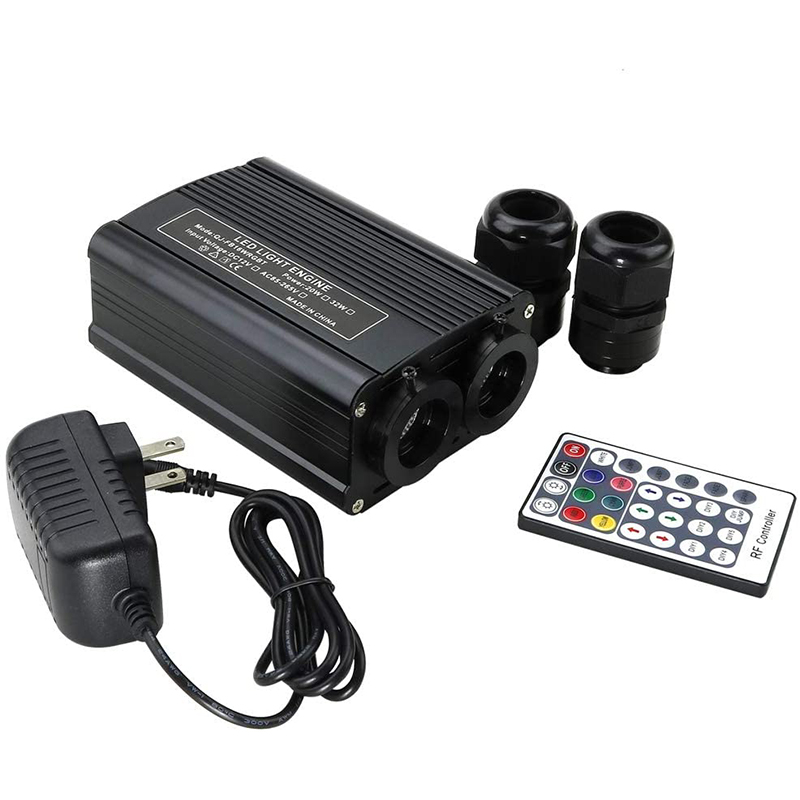 DC12V 32W Double Head RGBW LED Fiber Optic Engine Driver With 28key RF Remote Controller